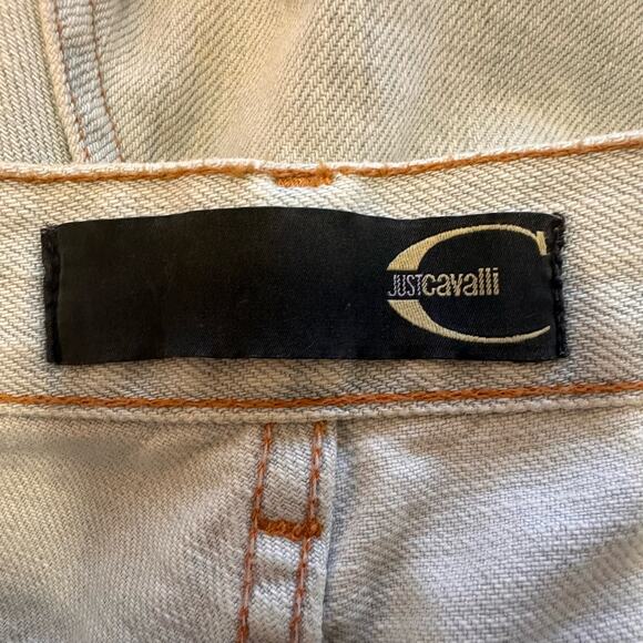 Just Cavalli Men's Light Wash Paint Splatter Straight Jeans 32"x32" Flawed-Read - Picture 6 of 11